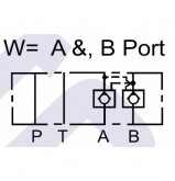 product NG6 (CETOP 3) Модулен пилотно управляван възвратен клапан, MPC 02 W , 60 L/min, A & B ports thumb