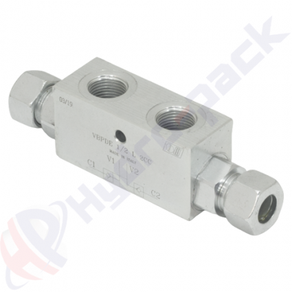 product Двойно действащ възвратен клапан, VBPDE 2 CC , 35 L/min, G 3/8" , VBPDE 3/8 L 2 CC V0130 image thumb